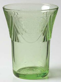 Hazel Atlas Royal Lace Green  5 Oz Flat Tumbler   Green, Depression Glass