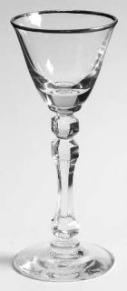Tiffin Franciscan Montclair Cordial Glass   Stem #17651         Platinum Trim
