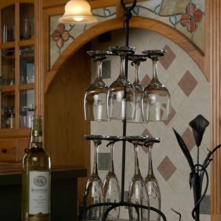 J & J Wire Freestanding Wine Glass Holder Multicolor   4010