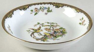 Noritake Navarre Coupe Soup Bowl, Fine China Dinnerware   Birds Center,Floral,Bl