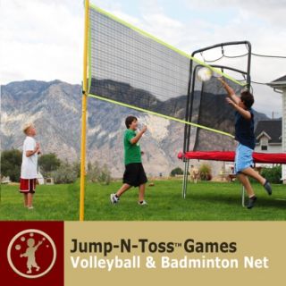 Skywalker Kids Trampoline Jump n Toss Volleyball Game with Enclosure