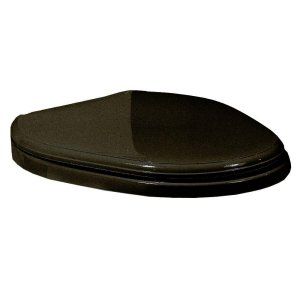 American Standard 5357.016.178 Heritage Elongated Toilet Seat with Cover in Blac