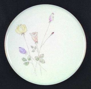 Heinrich   H&C Pastel Bud Dinner Plate, Fine China Dinnerware   5 Buds,Yellow,Pi