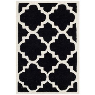 Safavieh Handmade Moroccan Chatham Black Wool Accent Rug (2 X 3)