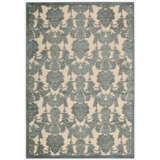 Nourison Graphic Illusions Damask Teal Rug (23 X 39)