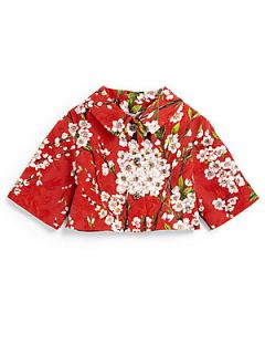 Dolce & Gabbana Little Girls Brocade Jacket   Red Floral
