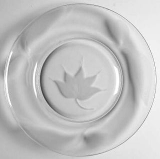 McBride Cameo Luncheon Plate   Frosted Leaves, Ball Stem