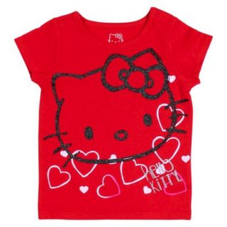 Hello Kitty Infant Toddler Girls Tee   Really Red 4T