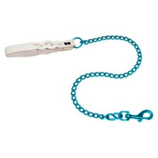 Platinum Pets Stainless Steel Coated No Bite Short Chain Leash with Genuine