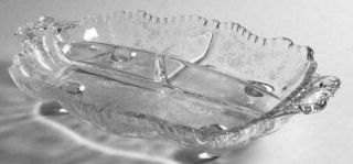 Cambridge Chantilly 4 Toed 3 Part Relish Dish   Stem #3625, Etched