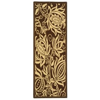 Safavieh Chocolate/natural Indoor/outdoor Runner Rug (22 X 14)