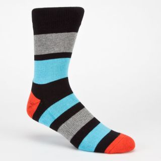 Big Stripe Mens Crew Socks Black Combo One Size For Men 230480149