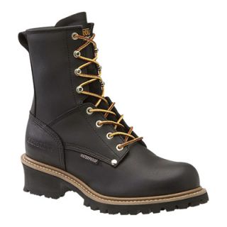 Carolina Steel Toe Waterproof Logger Boot   8in., Size 13 Wide, Black, Model#