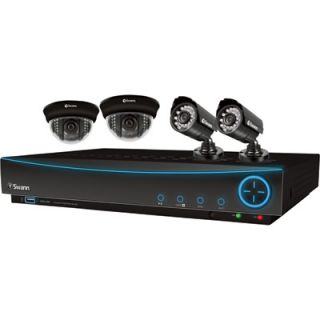 Swann Communications 4 Channel DVR Security System with 2 Dome and 2 Standard
