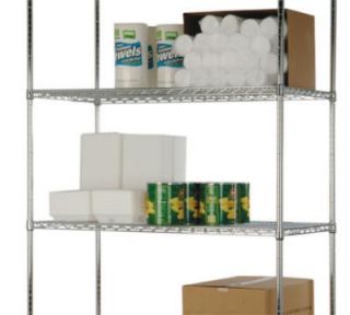 Focus Chrome Plated Shelving, 21 in D x 36 in W