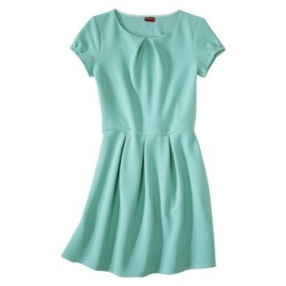 Merona Womens Textured Cap Sleeve Shift Dress   Sunglow Green   S
