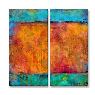 Erin Ashley  Mood 2 piece Metal Wall Sculpture Set (LargeSubject AbstractImage dimensions 23.5 inches tall x 25 inches wide )