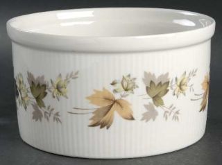 Royal Doulton Larchmont Souffle, Fine China Dinnerware   Green & Brown Leaves On