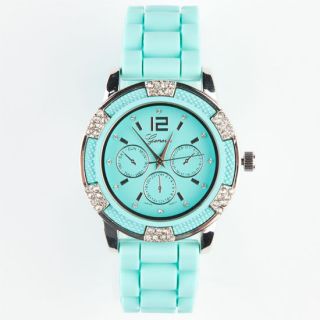 Silicone Band Watch Mint One Size For Women 214958523