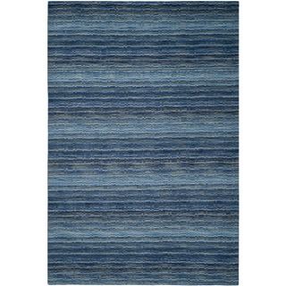 Safavieh Hand loomed Himalaya Blue Wool Rug (6 X 9)