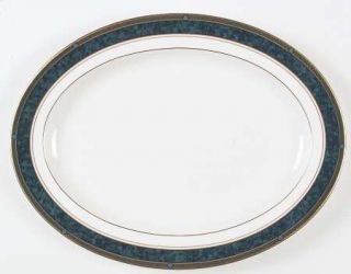 Royal Doulton Biltmore 16 Oval Serving Platter, Fine China Dinnerware   Gold De