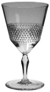 Kosta Boda Diamond Water Goblet   Cut Criss Cross Diamond Design