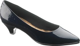 Womens Soft Style Alesia   Navy Pearlized Patent Low Heel Shoes