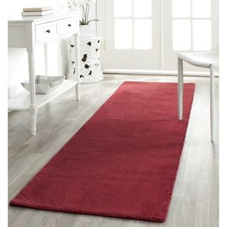 Safavieh Hand knotted Himalaya Red Wool Rug (23 X 6)