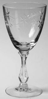 Tiffin Franciscan Glen Auldyn Wine Glass   Stem #17660, Cut