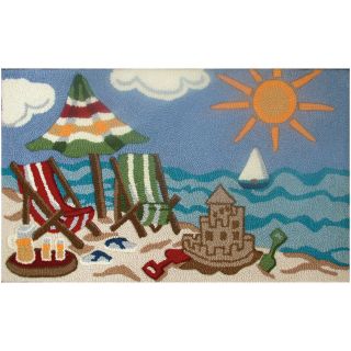 Nourison Beach Chairs Utility Rectangular Rug