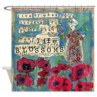  Life Blossoms Bathroom Shower Curtain  Use code FREECART at Checkout