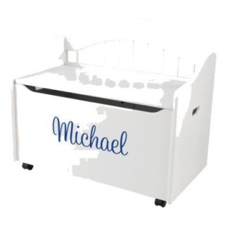 Kidkraft Limited Edition Personalised White Toy Box   Blue Michael