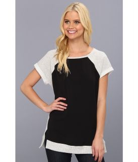 Sanctuary Easy Norma Tunic Womens Short Sleeve Pullover (Black)