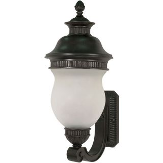 Luxor Chestnut Bronze With Satin Frosted Glass 3 light Wall Sconce
