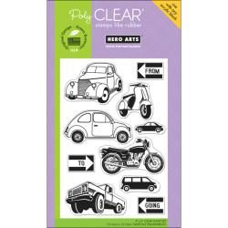 Hero Arts 4x6 inch Going Clear Stamps Sheet (4 inches x 6 inches 100 percent photo polymerNaturally conducts ink for precise impressionsDurable, tear resistant, easy to storeDesign GoingSize 4 inches x 6 inches)