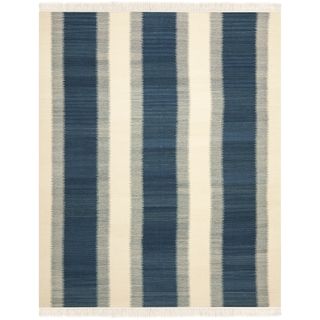 Safavieh Hand woven Navajo Kilim Blue/ Ivory Wool Rug (6 X 9)