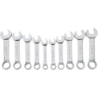 Klutch 10 Pc. Metric Stubby Combination Wrench Set