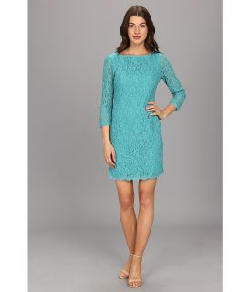 Adrianna Papell L/S Lace Dress Womens Dress (Green)