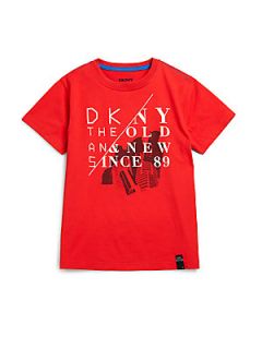 DKNY Toddlers & Little Boys Old & New Logo Tee   Bright Red