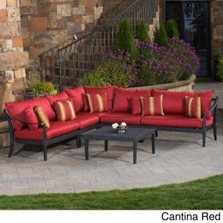 Astoria Aluminum 6 piece Outdoor Corner Sectional With Cushions