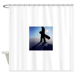  Snowboarder Silhouette Shower Curtain  Use code FREECART at Checkout