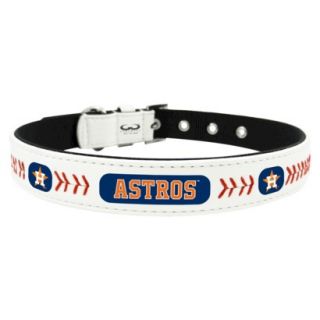 Houston Astros Classic Leather Medium Baseball Collar