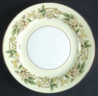 Noritake 5020 Bread & Butter Plate, Fine China Dinnerware   Yellow/White Floral
