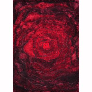 Hand woven Perseus Red Rug (36 X 56)