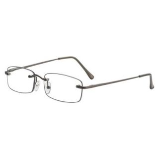 ICU Plastic Rimless Rectangle Readers With Case   +2.25