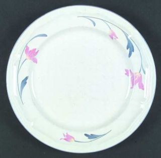 Citation Avonlea Dinner Plate, Fine China Dinnerware   Pink/Yellow Flowers, Blue