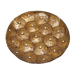 Beautiful Glass Charger Plate With Abstract Design   Set Of 12