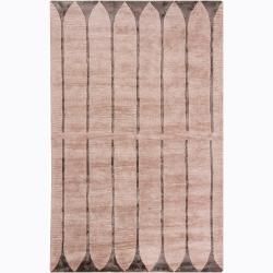 Hand tufted Mandara Beige Geometric Rug (8 X 10) (BrownPattern Geometric Tip We recommend the use of a  non skid pad to keep the rug in place on smooth surfaces. All rug sizes are approximate. Due to the difference of monitor colors, some rug colors may