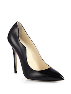 Brian Atwood Besame Patent Leather Pumps   Black