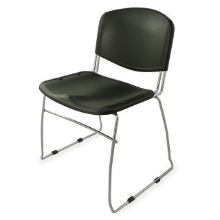 Ergocraft Poly Stack Chair   18 1/2 X15 1/2 X31   Black   Black   Lot of 4
